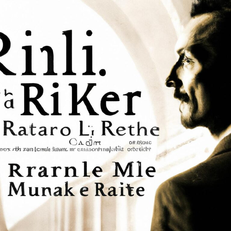 La Influencia De Rainer Maria Rilke En La Historia De La Literatura ...
