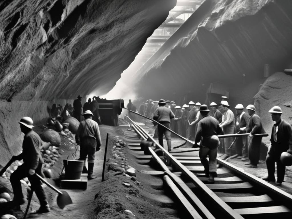 Dinamita en la minería durante la Revolución Industrial