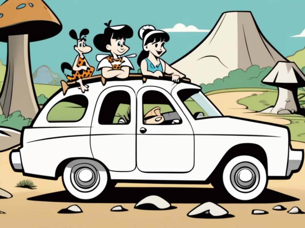 Familia Flintstones de la serie animada de HannaBarbera