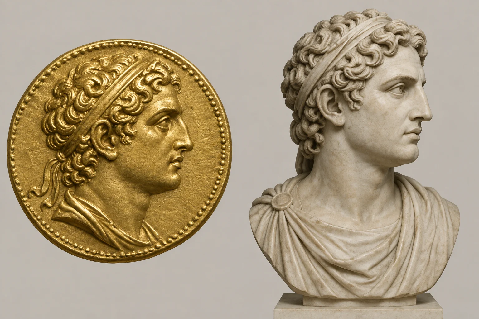 La Biblioteca de Alejandría: El legado de la cultura antigua para la humanidad 6 Reconstrucción editorial de un soberano de la dinastía ptolemaica asociado al patronazgo cultural de Alejandría