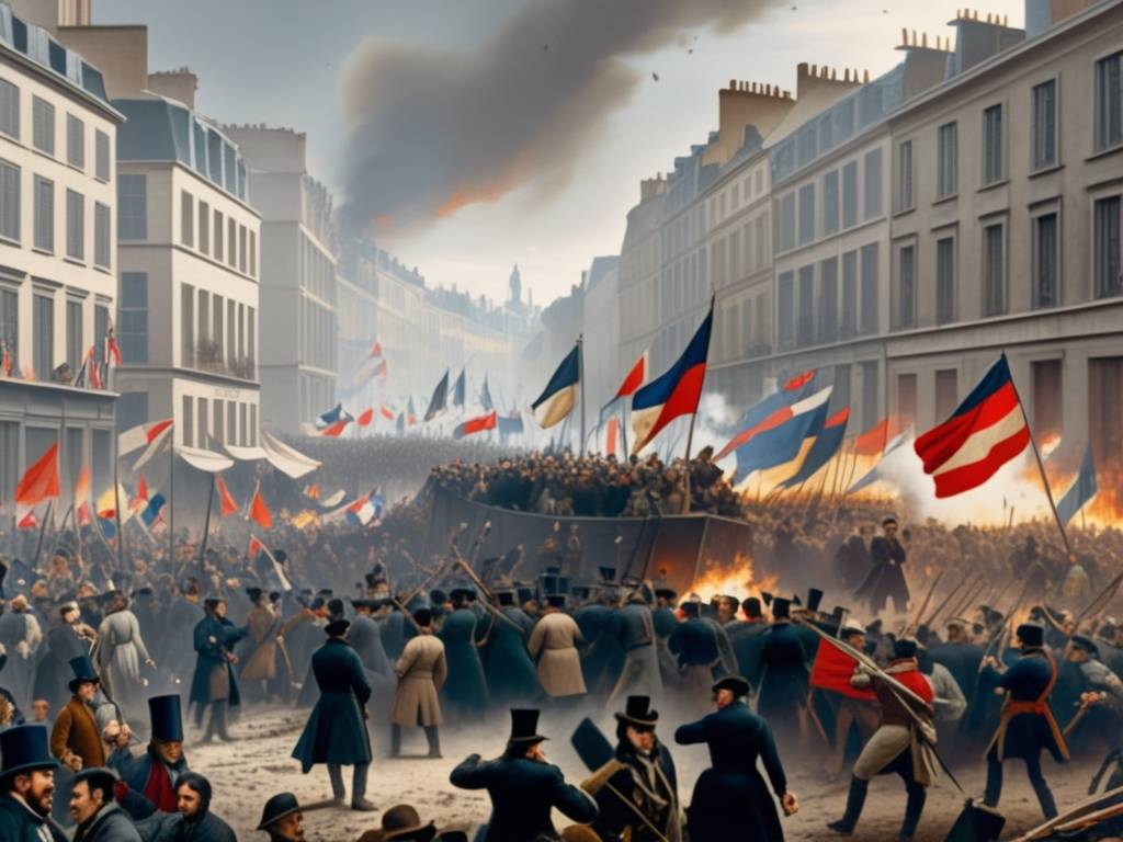 Multitud revolucionaria en las calles de una ciudad europea durante la Revolución de 1848 - Causas de la Revolución de 1848