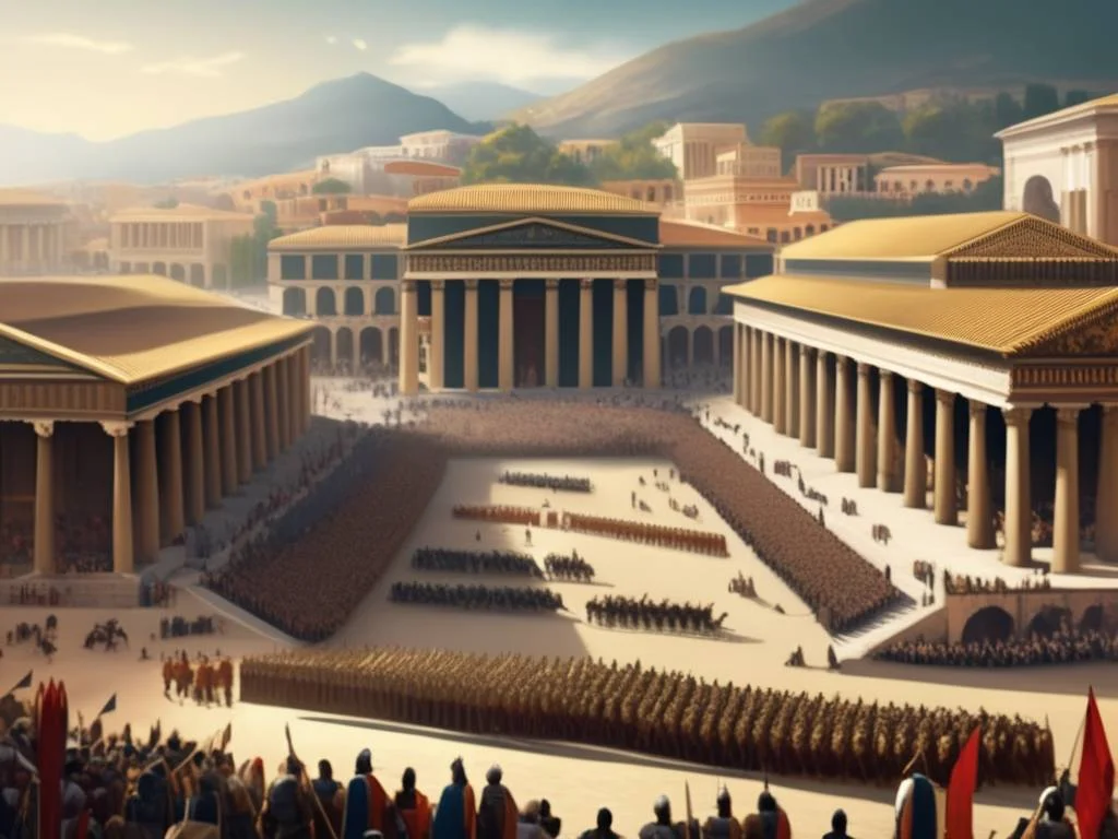 Procesión religiosa en Esparta durante festivales: historia y cultura (110 caracteres)