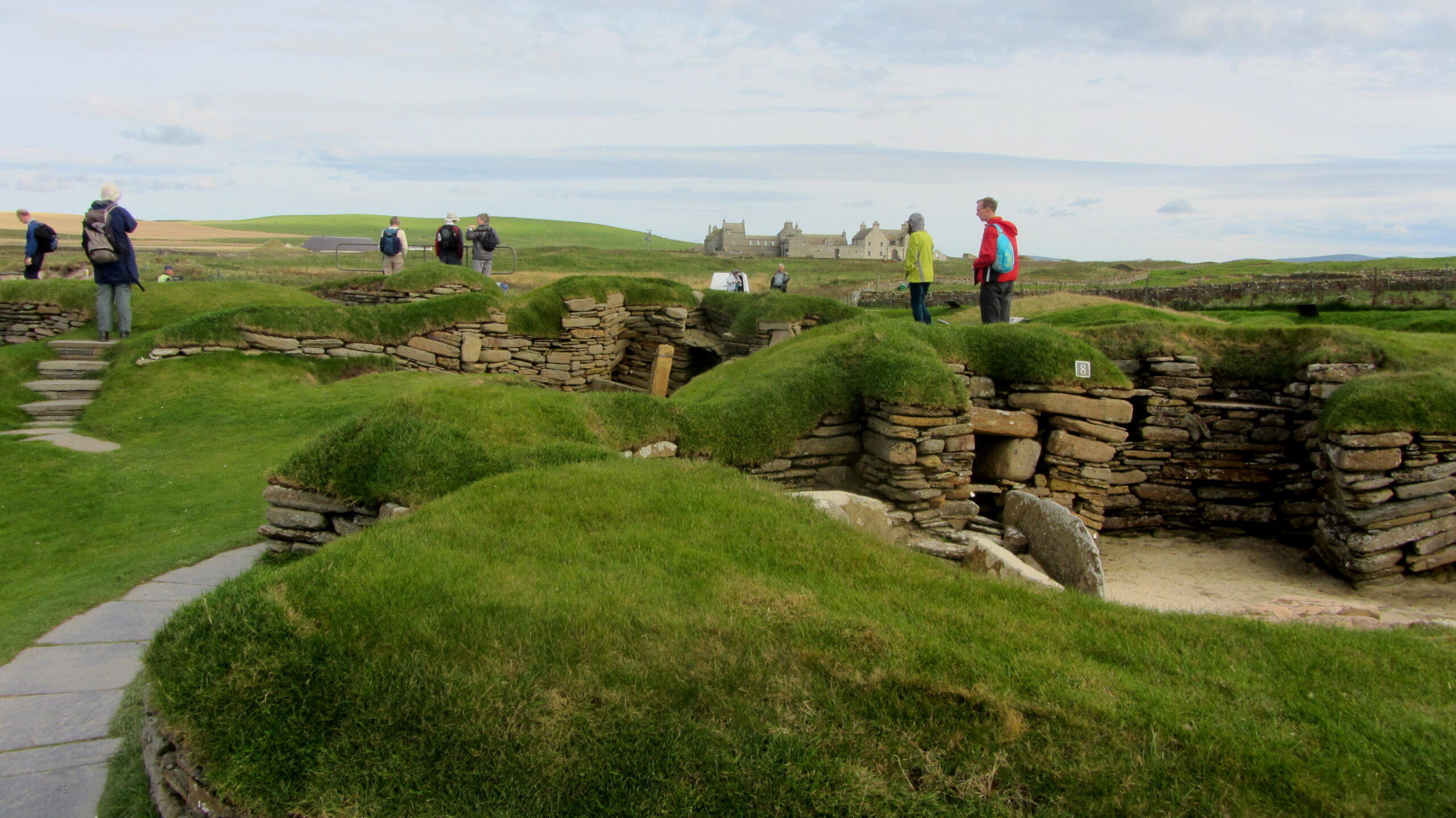 Vista de las viviendas neolíticas de Skara Brae, en las islas Orcadas